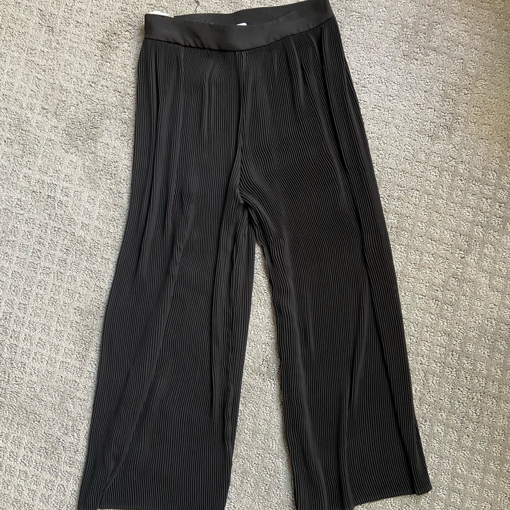 Mango Wide Leg Black Pants